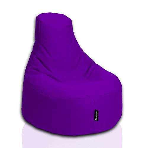 BuBiBag Gamer Sitzsack, Lounge Sessel, Gaming Sitzsäcke, Indoor & Outdoor Kissen für Kinder und Erwachsene (Lila;Ø:55cm) von BuBiBag