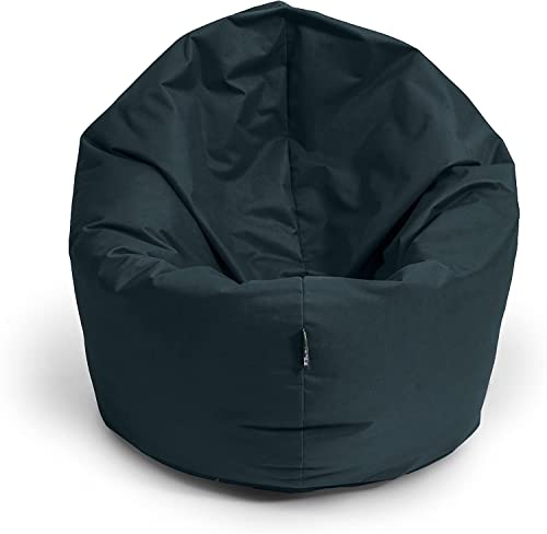 BuBiBag Sitzsack XXL, Sitzsack für Kinder & Erwachsene - Outdoor Sitzsäcke Indoor Beanbag - Sitzkissen für Kinder und Erwachsene (155 cm, Schwarz) von BuBiBag