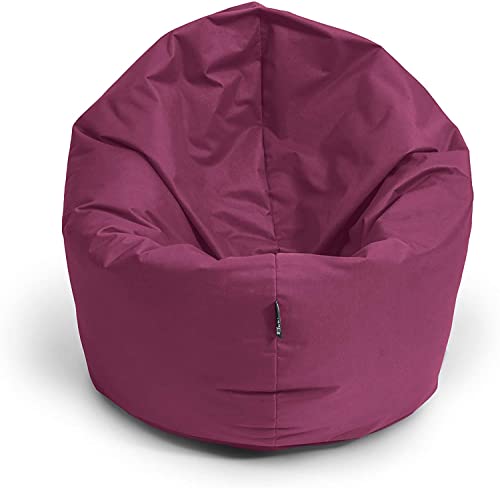 BuBiBag Sitzsack XXL, Sitzsack für Kinder & Erwachsene - Outdoor Sitzsäcke Indoor Beanbag - Sitzkissen für Kinder und Erwachsene (155 cm, Weinrot) von BuBiBag