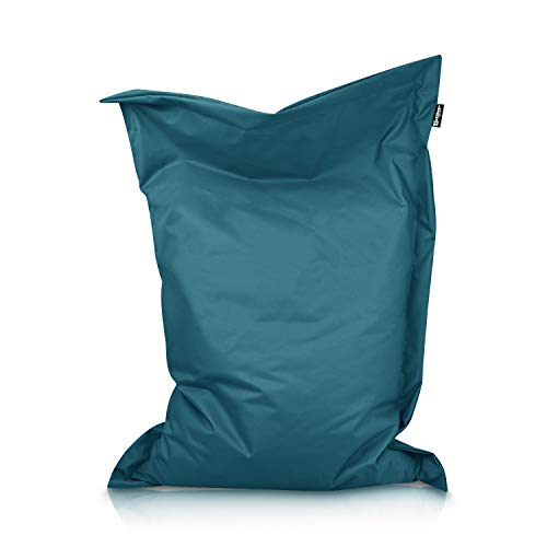 BuBiBag XXL Sitzsack, Outdoor Sitzsäcke für Kinder und Erwachsene, Bodenkissen Beanbag Fatboy wetterfest (Petrol 210x130cm) von BuBiBag