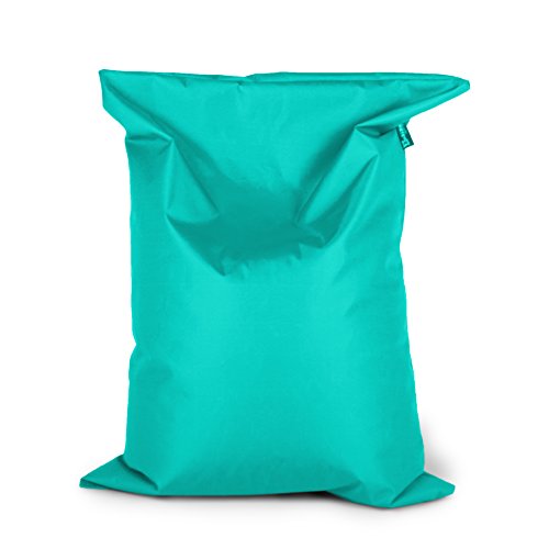 BuBiBag Sitzsack 150x100cm ca.340L mit Füllung Sitzkissen Rechteck Bodenkissen Kissen Sessel BeanBag (türkis) von BuBiBag