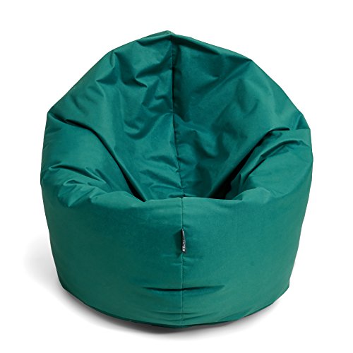 BuBiBag Sitzsack 2 in 1 Funktion Sitzkissen mit EPS Styroporfüllung 32 Farben Bodenkissen Kissen Sessel Sofa (100cm, Petrol) von BuBiBag