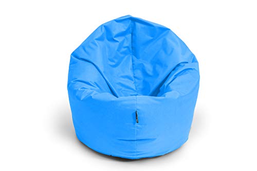 BuBiBag Sitzsack für Kinder und Jugendliche - Indoor und Outdoor Sitzkissen oder als Gaming Sitzsack, geliefert mit Füllung (100 cm Durchmesser, königsblau) von BuBiBag