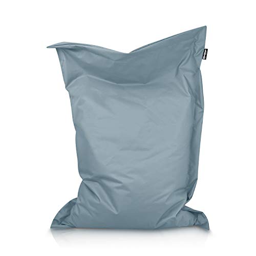 BuBiBag XXL Sitzsack, Outdoor Sitzsäcke für Kinder und Erwachsene, Bodenkissen Beanbag Fatboy wetterfest (Grau 160x145cm) von BuBiBag