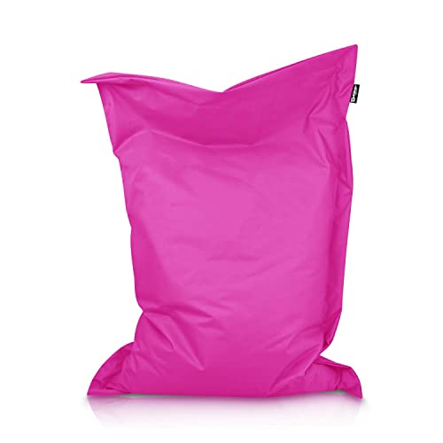 BuBiBag XXL Sitzsack, Outdoor Sitzsäcke für Kinder und Erwachsene, Bodenkissen Beanbag Fatboy wetterfest (Pink 145x100cm) von BuBiBag