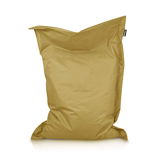 BuBiBag XXL Sitzsack, Outdoor Sitzsäcke für Kinder und Erwachsene, Bodenkissen Beanbag Fatboy wetterfest (Sand 145x100cm) von BuBiBag