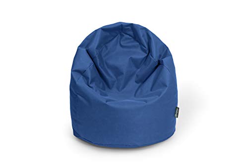 BuBiBag Sitzsack Birne Größe L Füllmenge ca. 300L Indoor und Outdoor (dunkelblau/Marine) von BuBiBag