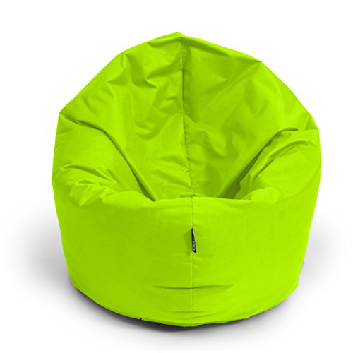 BuBiBag Sitzsack für Kinder & Erwachsene - Indoor und OutdoorSitzsäcke, Sitzkissen oder als Gaming Sitzsack, geliefert mit Füllung (125 cm Durchmesser, kiwigrün) von BuBiBag