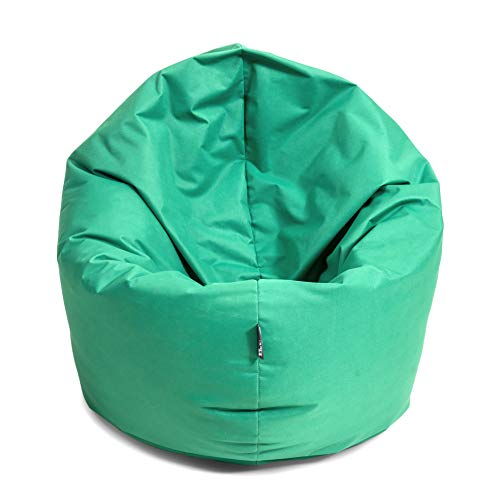 BuBiBag Sitzsack L - XXL 2 in 1 mit Füllung Sitzkissen Topfenform Bodenkissen Kissen Sessel BeanBag (145 cm Durchmesser, Pacific) von BuBiBag