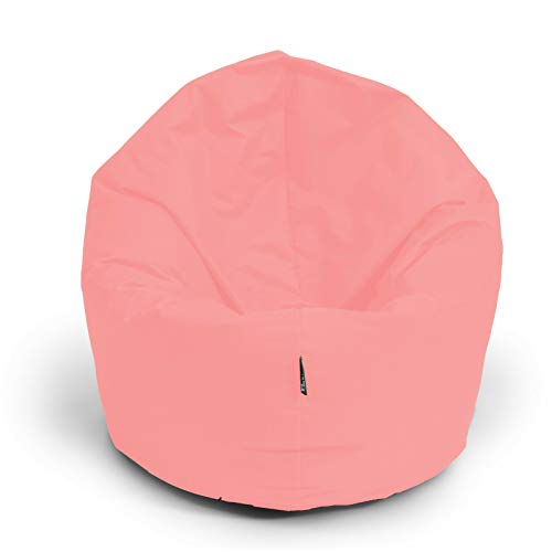 BuBiBag Sitzsack M - XXL 2-in-1 Funktionen mit Füllung Sitzkissen Bodenkissen Kissen Sessel BeanBag (70cm Durchmesser, puderrosa) von BuBiBag