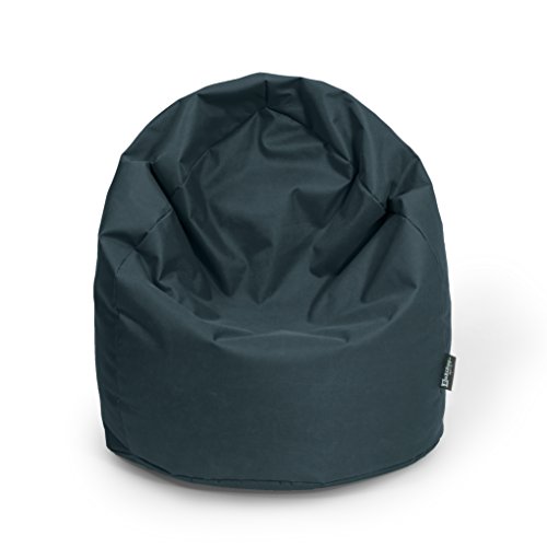 BuBiBag Sitzsack für Kinder in Tropfenform mit ÖKOTEX 100 - Outdoor Sitzsack oder als Indoor Gaming Sitzsack, Kindersitzsack für das Kinderzimmer, gefüllt mit EPS-Perlen (schwarz) von BuBiBag