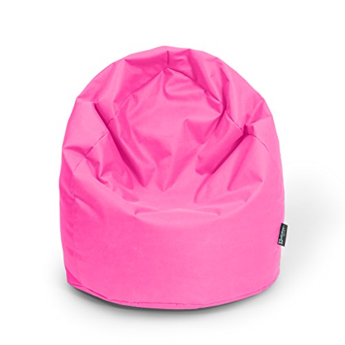 BuBiBag Sitzsack für Kinder in Tropfenform mit ÖKOTEX 100 - Outdoor Sitzsack oder als Indoor Gaming Sitzsack, Kindersitzsack für das Kinderzimmer, gefüllt mit EPS-Perlen (pink) von BuBiBag