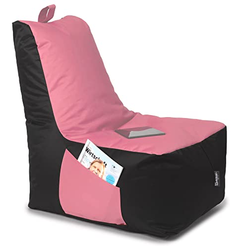 BuBiBag Sitzsack für Kinder und Erwachsene, Gaming Sitzsäcke mit Füllung für das Kinderzimmer, Zockersessel für groß und klein | XXL ChillBag, Puderrosa von BuBiBag