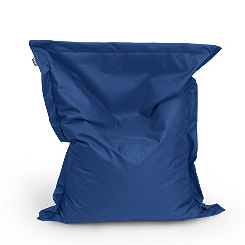 BuBiBag Sitzsack - rechteckiges Bodenkissen - 145x100 cm in 32 versch. Farben - Beanbag für Indoor und Outdoor (dunkelblau/Marine) von BuBiBag