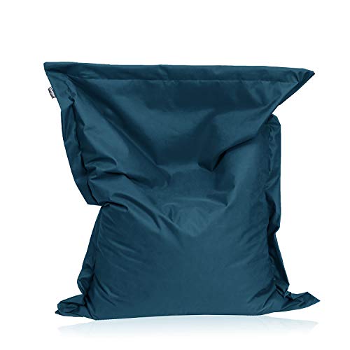 BuBiBag Sitzsack - rechteckiges Bodenkissen - 180x145 cm in 32 versch. Farben - Beanbag für Indoor und Outdoor (Petrol) von BuBiBag