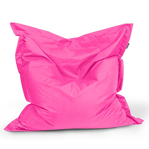 BuBiBag Sitzsack - rechteckiges Bodenkissen - 180x145 cm in 32 versch. Farben - Beanbag für Indoor und Outdoor (pink) von BuBiBag