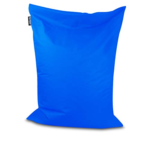 BuBiBag Sitzsack - rechteckiges Bodenkissen in 28 Farben und 7 Varianten - Outdoor Sitzsäcke Indoor Beanbag für Kinder und Erwachsene (Königsblau-100x70 cm) von BuBiBag