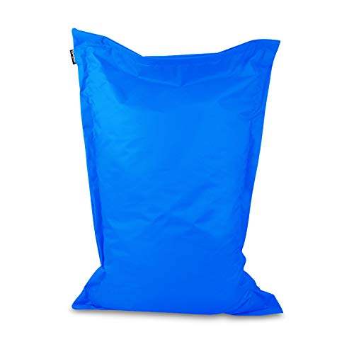 BuBiBag Sitzsack - rechteckiges Bodenkissen in 28 Farben und 7 Varianten - Outdoor Sitzsäcke Indoor Beanbag für Kinder und Erwachsene (Königsblau-150x100 cm) von BuBiBag