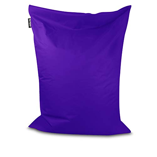 BuBiBag Sitzsack - rechteckiges Bodenkissen in 28 Farben und 7 Varianten - Outdoor Sitzsäcke Indoor Beanbag für Kinder und Erwachsene (Lila-150x100 cm) von BuBiBag