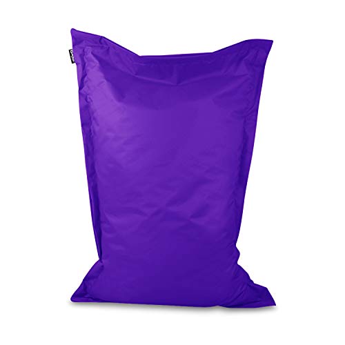 BuBiBag Sitzsack - rechteckiges Bodenkissen in 28 Farben und 7 Varianten - Outdoor Sitzsäcke Indoor Beanbag für Kinder und Erwachsene (Lila-150x100 cm) von BuBiBag