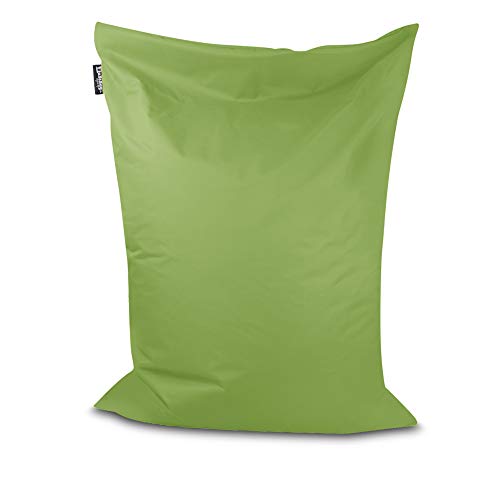 BuBiBag Sitzsack - rechteckiges Bodenkissen in 28 Farben und 7 Varianten - Outdoor Sitzsäcke Indoor Beanbag für Kinder und Erwachsene (Lime-100x70 cm) von BuBiBag
