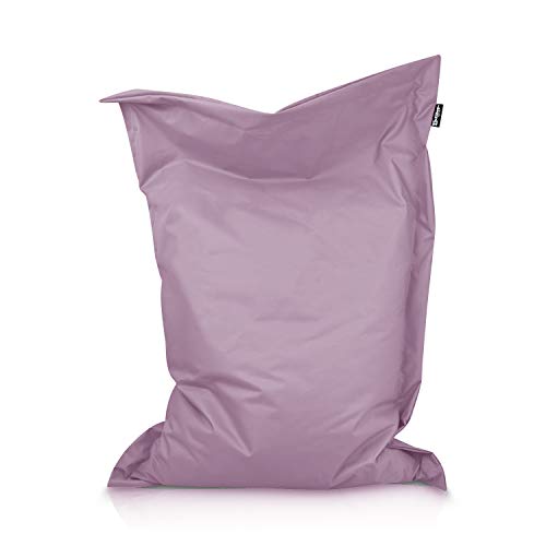 BuBiBag XXL Sitzsack, Outdoor Sitzsäcke für Kinder und Erwachsene, Bodenkissen Beanbag Fatboy wetterfest (Puderflieder 145x100cm) von BuBiBag