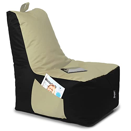 BuBiBag Sitzsack für Kinder und Erwachsene, Gaming Sitzsäcke mit Füllung für das Kinderzimmer, Zockersessel für groß und klein | XXL ChillBag, Beige von BuBiBag