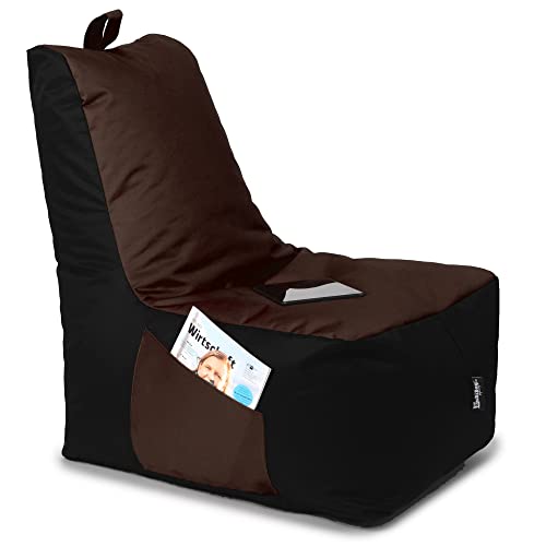 BuBiBag Sitzsack für Kinder und Erwachsene, Gaming Sitzsäcke mit Füllung für das Kinderzimmer, Zockersessel für groß und klein | XXL ChillBag, Braun von BuBiBag