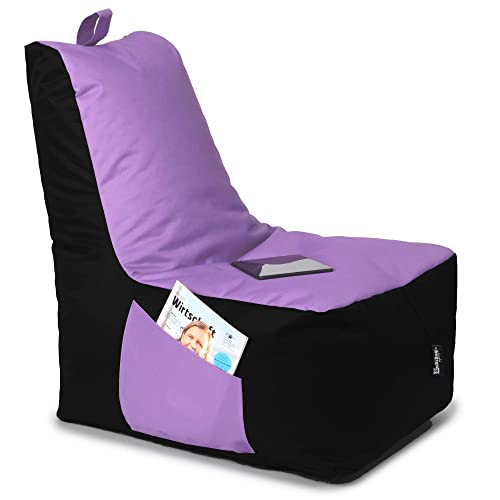 BuBiBag Sitzsack für Kinder und Erwachsene, Gaming Sitzsäcke mit Füllung für das Kinderzimmer, Zockersessel für groß und klein | XXL ChillBag, Flieder von BuBiBag