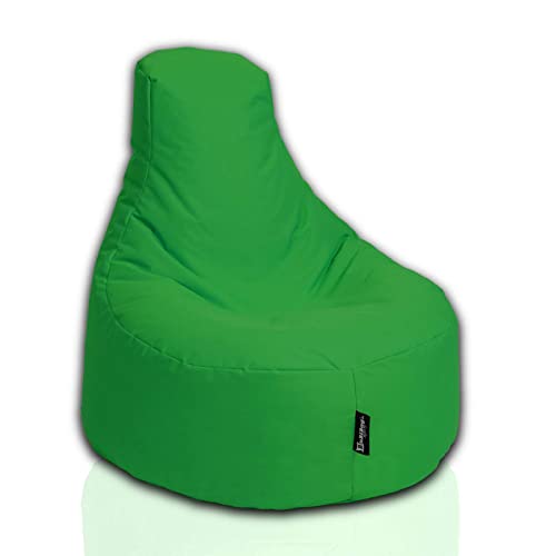 BuBiBag Gamer Sitzsack, Lounge Sessel, Gaming Sitzsäcke, Indoor & Outdoor Kissen für Kinder und Erwachsene (Apfelgrün;Ø:55cm) von BuBiBag