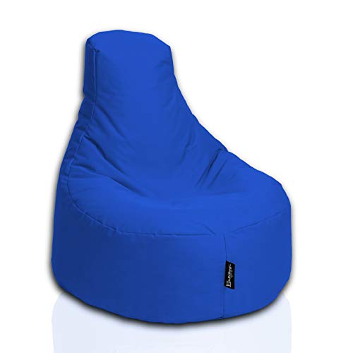 BuBiBag Gamer Sitzsack, Lounge Sessel, Gaming Sitzsäcke, Indoor & Outdoor Kissen für Kinder und Erwachsene (Blau;Ø:80cm) von BuBiBag