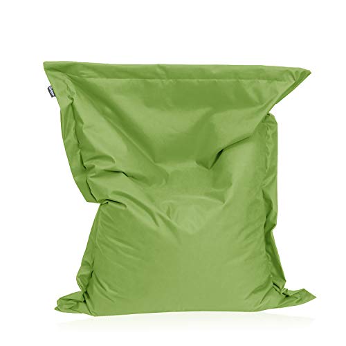 Sitzsack Beanbag rechteckige Bodenkissen 200x140cm 32 Farben Indoor Outdoor Sitzsäcke mit Füllung Riesensitzsack Kindergarten Sitzkissen Schule Bean Bag ca.480L(Lime) von BuBiBag