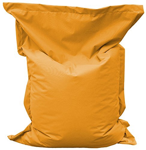 Sitzsack Beanbag rechteckige Bodenkissen 200x140cm 32 Farben Indoor Outdoor Sitzsäcke mit Füllung Riesensitzsack Kindergarten Sitzkissen Schule Bean Bag ca.480L(orange) von BuBiBag