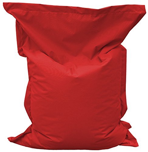 Sitzsack Beanbag rechteckige Bodenkissen 200x140cm 32 Farben Indoor Outdoor Sitzsäcke mit Füllung Riesensitzsack Kindergarten Sitzkissen Schule Bean Bag ca.480L(rot) von BuBiBag