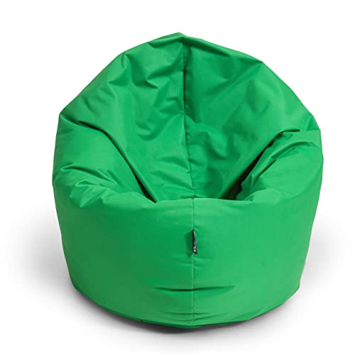 BuBiBag Sitzsack für Kinder & Erwachsene - Indoor und OutdoorSitzsäcke, Sitzkissen oder als Gaming Sitzsack, geliefert mit Füllung (125 cm Durchmesser, apfelgrün) von BuBiBag