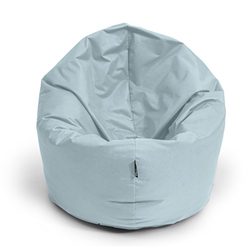 BuBiBag Sitzsack 2 in 1 mit Füllung Sitzkissen Bodenkissen Kissen Sessel BeanBag (125cm Durchmesser, grau) von BuBiBag