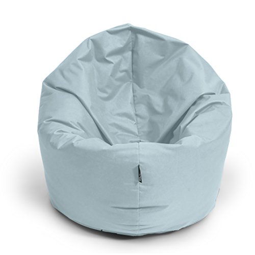 BuBiBag XXL Sitzsack, Riesensitzsack für Erwachsene - XXL Sitzsäcke, Sitzkissen oder Gaming Sitzsack, geliefert mit Füllung (145 cm Durchmesser, grau) von BuBiBag
