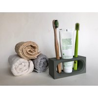 Personalisierbarer 3D Gedruckter Zahnbürsten Halter Beton Look Badezimmer Dekor Personalisierbarer 3D Gedruckter Zahnbürsten Halter Beton Look Badezimmer Dekor von BegeCraft