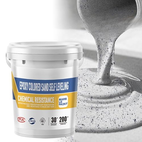 Epoxidharz Bodenbeschichtung Garage Bodenfarbe 1kg Epoxid Garagenbodenbeschichtung Garagenbodenfarbe Fussbodenfarbe Garagenfarbe Boden Beschichtung Bodenversiegelung(Grey blue) von BuNiq