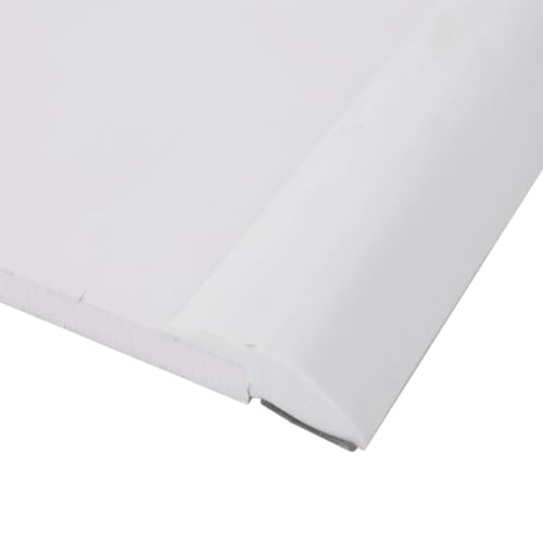 Übergangsprofil Übergangsleiste Selbstklebend, Übergangsleiste Bodenleiste, Übergangsschiene Übergangsprofil Übergangsleiste Höhenausgleich, Türschwellen Leiste, Abschlussprofil Vinyl 3m White1-3mm von BuNiq