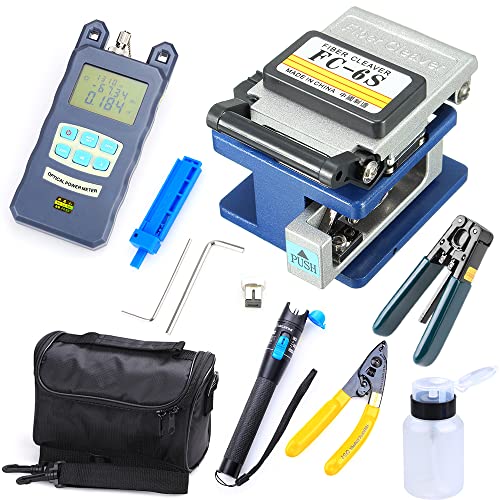 BuRuiYoten Tragbar Faseroptischer Detektor Lwl KaltspleißWerkzeug Visueller Fehlerorter Tragbares Glasfaser Ftth Tool Fc-6S Cutter Cleaver Optical Power Meter Visual Fiber Optic Werkzeug Kit 10 In 1 von BuRuiYoten