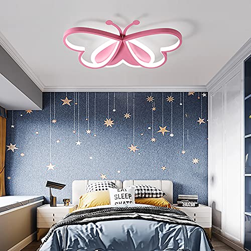 Deckenleuchte Led Dimmbar Schlafzimmer Deckenlicht Chic MäDchen Lampe Schmetterlingsform Deckelicht Schmetterling Lampen Licht Decken Leuchte Schmetterlinge Kinderzimmerlampe Kristallleuchter von BuRuiYoten