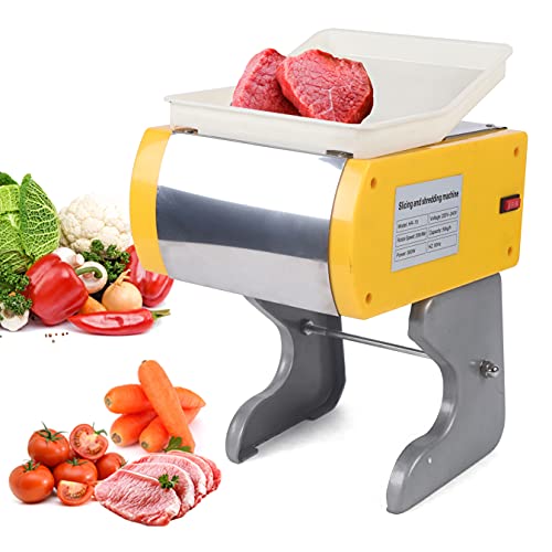 Electric Slicer Meat Vegetable Cutting Machine Professional Cutter Profi Elektrisch Aufschnittmaschine GemüSe Allesschneider Fleischschneider Wurstschneidemaschine Fleischscheibenmaschine 200R/Min von BuRuiYoten