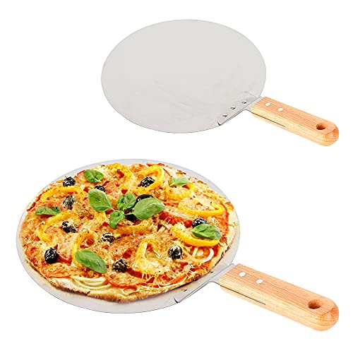 Pizzaschieber Pizzaschaufel Brotschieber Pizzaheber Mit Holzgriff Pizzawender Kuchen Brot Werkzeug Pizza Shovel Holz Griff FüR Backen HauptküChe Aus Hochwertigem Torten Pizzabrett Pizzateig von BuRuiYoten