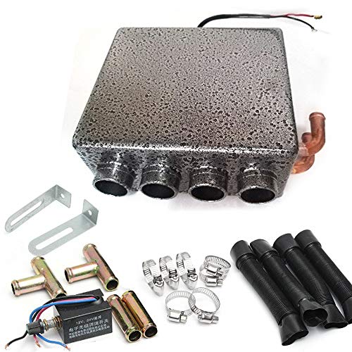 Universal 4Ports Auto Car Lkw Underdash Compact Heizung Mit Speed Switch Truck Heater Kit Copper Tube For Warm Under Dash Heat HeizlüFter Demister Zusatzheizung Scheibenentfroster Defroster von BuRuiYoten