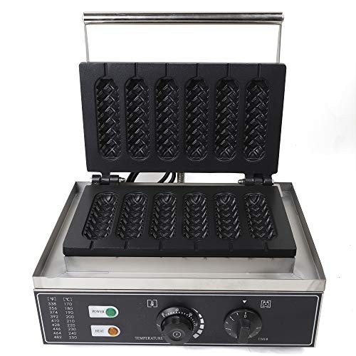 Waffeleisen Waffelautomat Waffel Maker Timer Gastro Non Stick FüR FranzäSisch Hotdog Anti Haftbeschichtung Led Licht Kommerzielles Elektro Waffelsticks Waffelgert Waffle Elektrische Maschine von BuRuiYoten