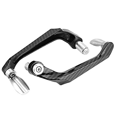 1 Paar Motorrad Hebelschutz Bremse Kupplungshebel 22mm 7/8 Zoll CNC Aluminiumlegierung Motorrad Lenker Schutz Universel Bremsschutz für Motorräder Offroad Bike Mountainbikes Elektroautos (Silber) von Buachois