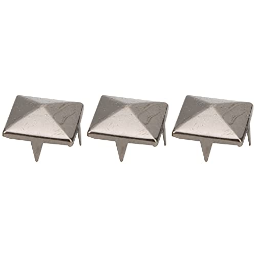 100 Stück Pyramidennieten, 10–15 mm Quadratische Messing Punknieten 4 Krallen Metall Nieten Perlen Leder Deko Vierkantnieten für Schuhe, Taschen, Armbänder, Kleidung(Black 10mm) von Buachois