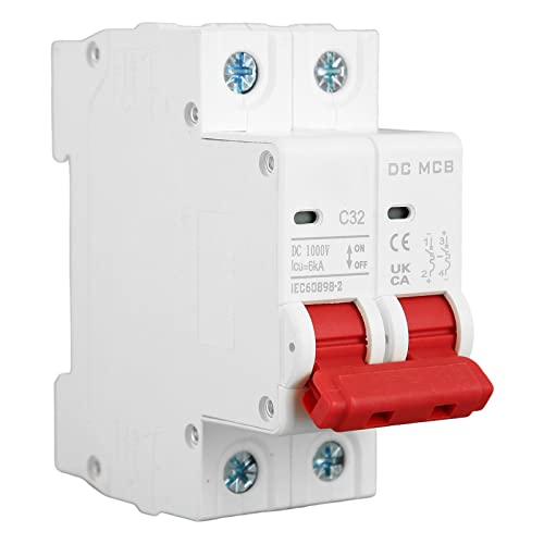 1000V DC Miniatur Leistungsschalter, 2P 32A Leistungsschalter 6000A Segmentierungsfunktionen C32 Sicherungsautomat Leitungsschutzschalter DIN Schienen Montierter für Verteilerleitungen Solar PV Anlage 1000V DC Miniatur Leistungsschalter, 2P 32A Leistungsschalter 6000A Segmentierungsfunktionen C32 Sicherungsautomat Leitungsschutzschalter DIN Schienen Montierter für Verteilerleitungen Solar PV Anlage von Buachois