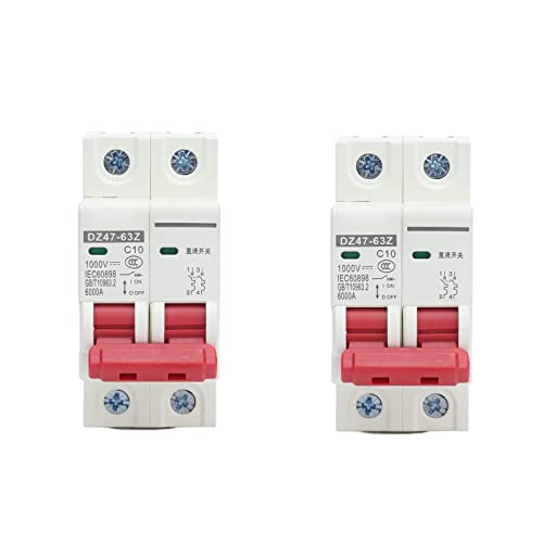 2 Stück 1000V DC Leitungsschutzschalter 10A 2P Hutschiene Home Überlastschutz Luftschalter Sicherungsautomat für Wohnbeleuchtung Verteilerleitungen Solar PV Anlage 2 Stück 1000V DC Leitungsschutzschalter 10A 2P Hutschiene Home Überlastschutz Luftschalter Sicherungsautomat für Wohnbeleuchtung Verteilerleitungen Solar PV Anlage von Buachois